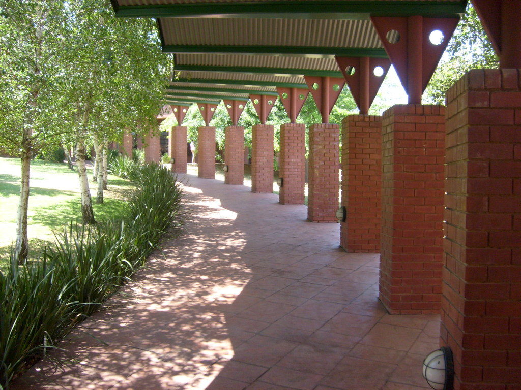 Walking to breakfast